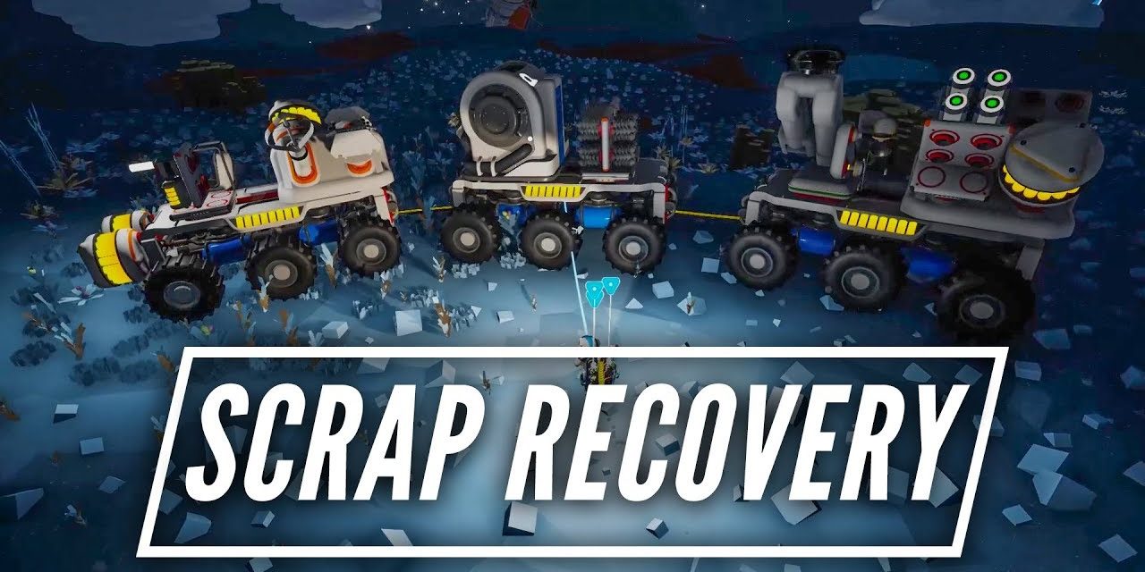 My Astroneer Scrap Recovery Rover Train