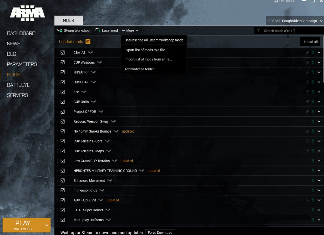 how to use steam workshop mods arma 3