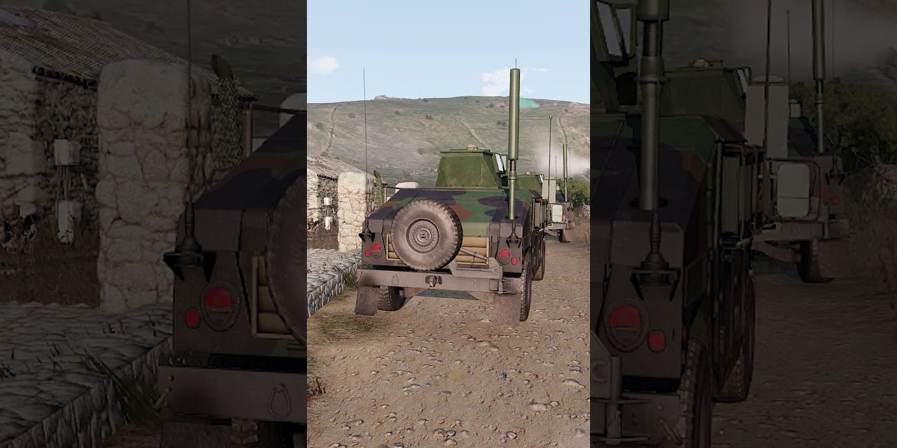 #Shorts US Humvees Engage Troops On Hill – Arma 3